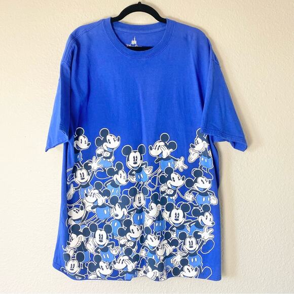 Disney Other - Disney Parks Blue Mens Mickey Mouse T-Shirt Size 2XL